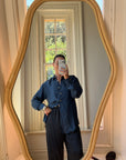 Vintage 90s Ralph Lauren Silk Shirt Teal