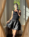 Vintage Australian Made Crinkle Taffeta Mini with Bows