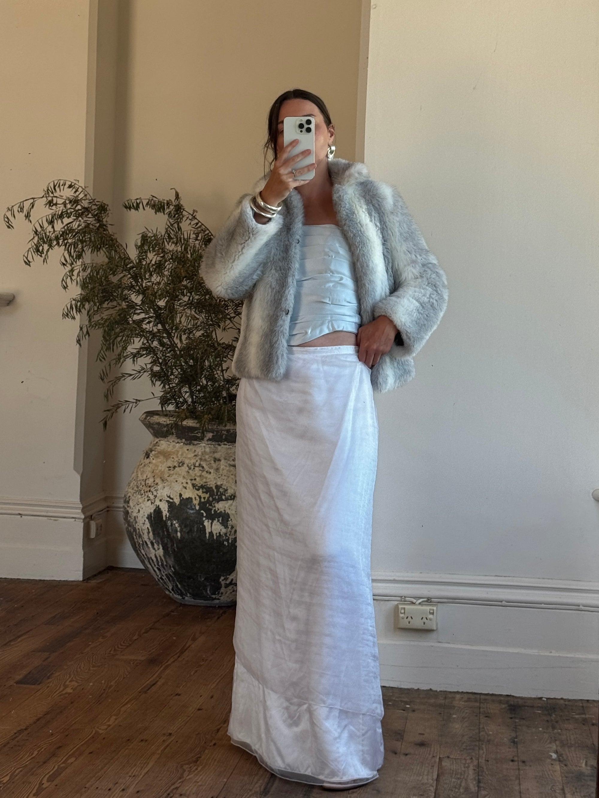 Vintage 60s Faux Fur Arctic Jacket