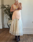 Vintage 40s Apricot Corset Lingerie Onepiece