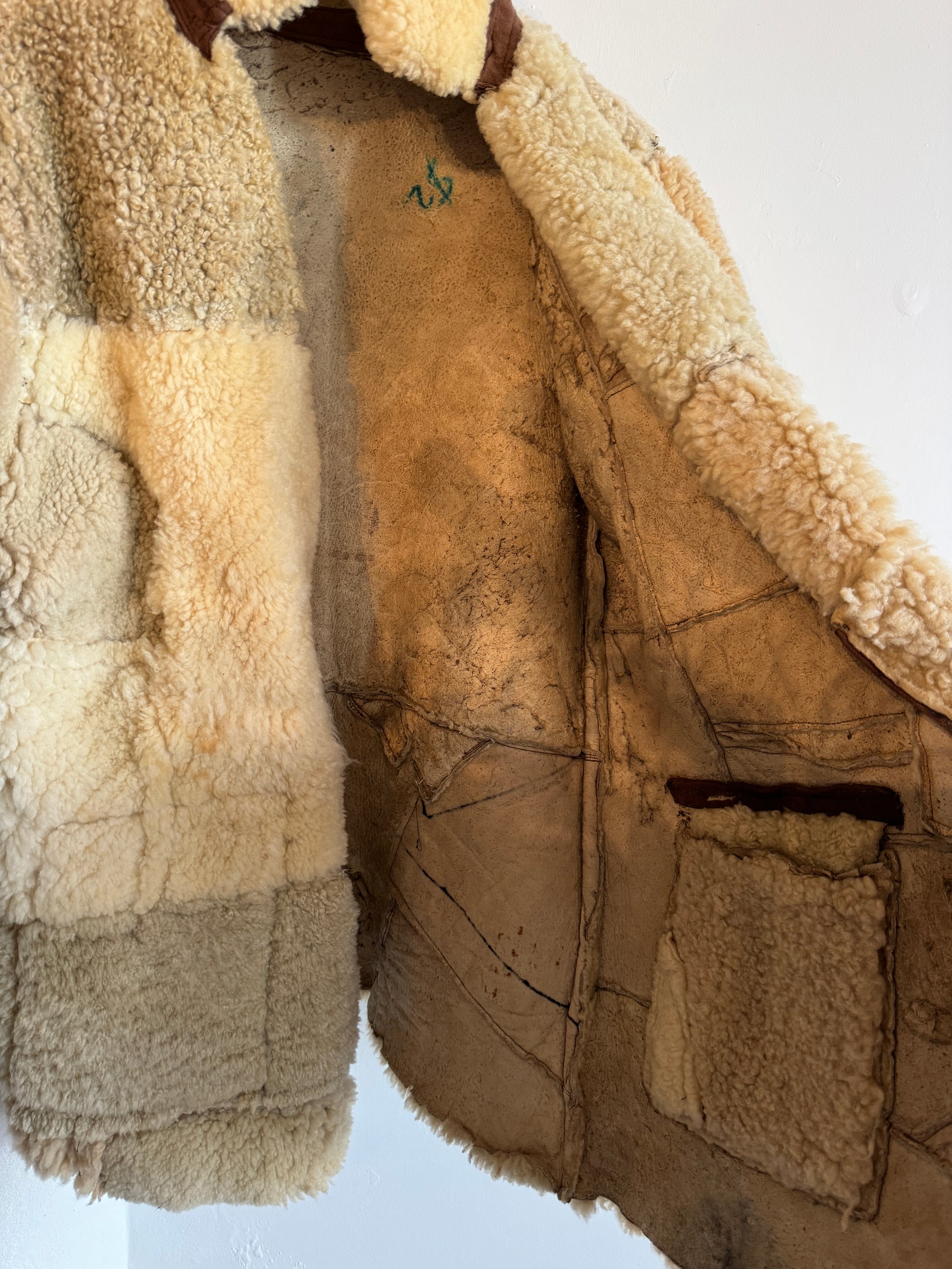 Vintage Rare Shearling Patchwork Jacket