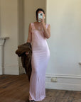 Vintage 30s Blush Pink Negligee Slip Dress