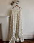Vintage Y2K Rosette Bridal Skirt with Train