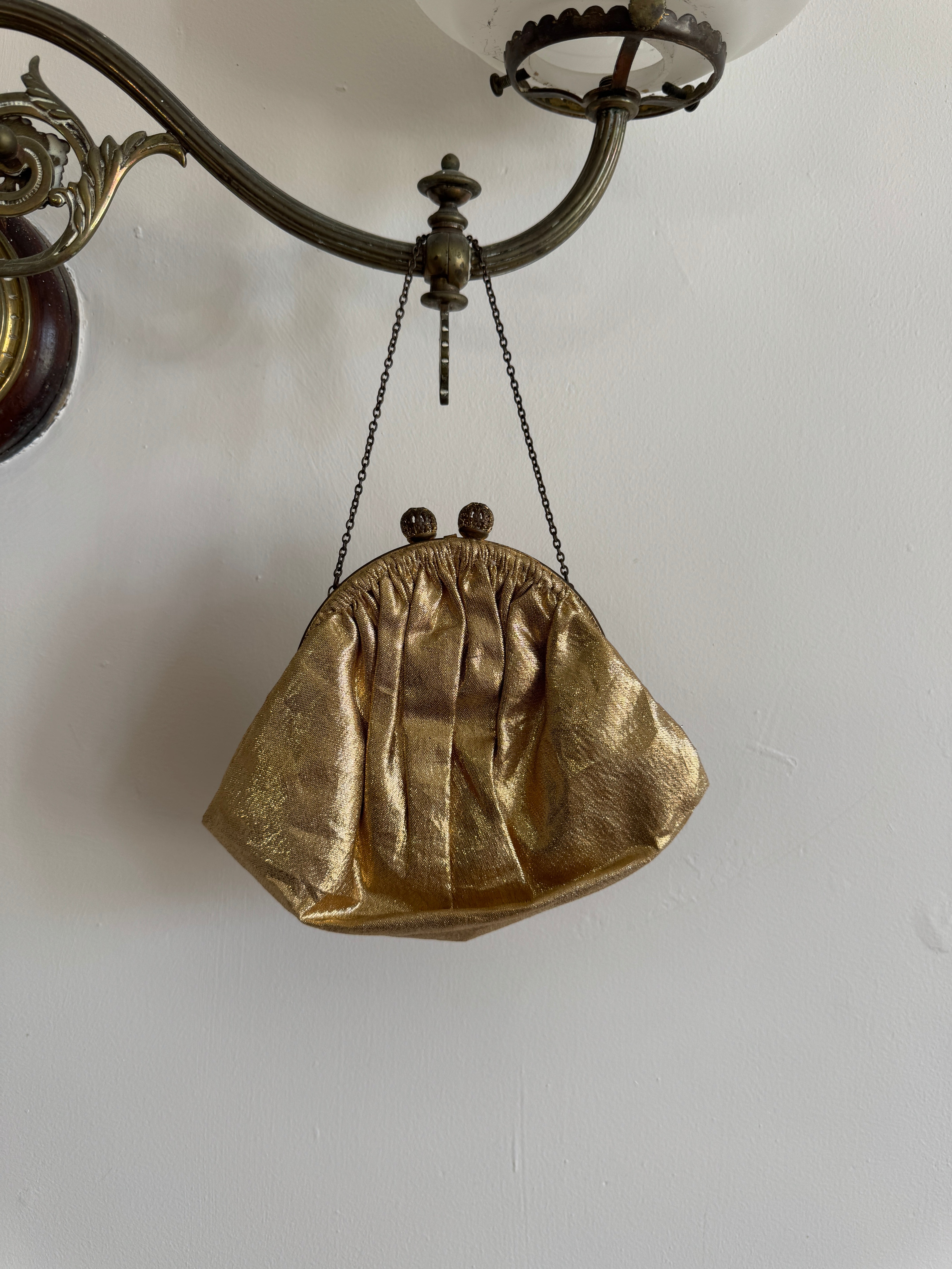 Vintage Gold Shimmer Petite Evening Purse