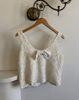 Vintage 60s Sequin Bow Bridal Tank