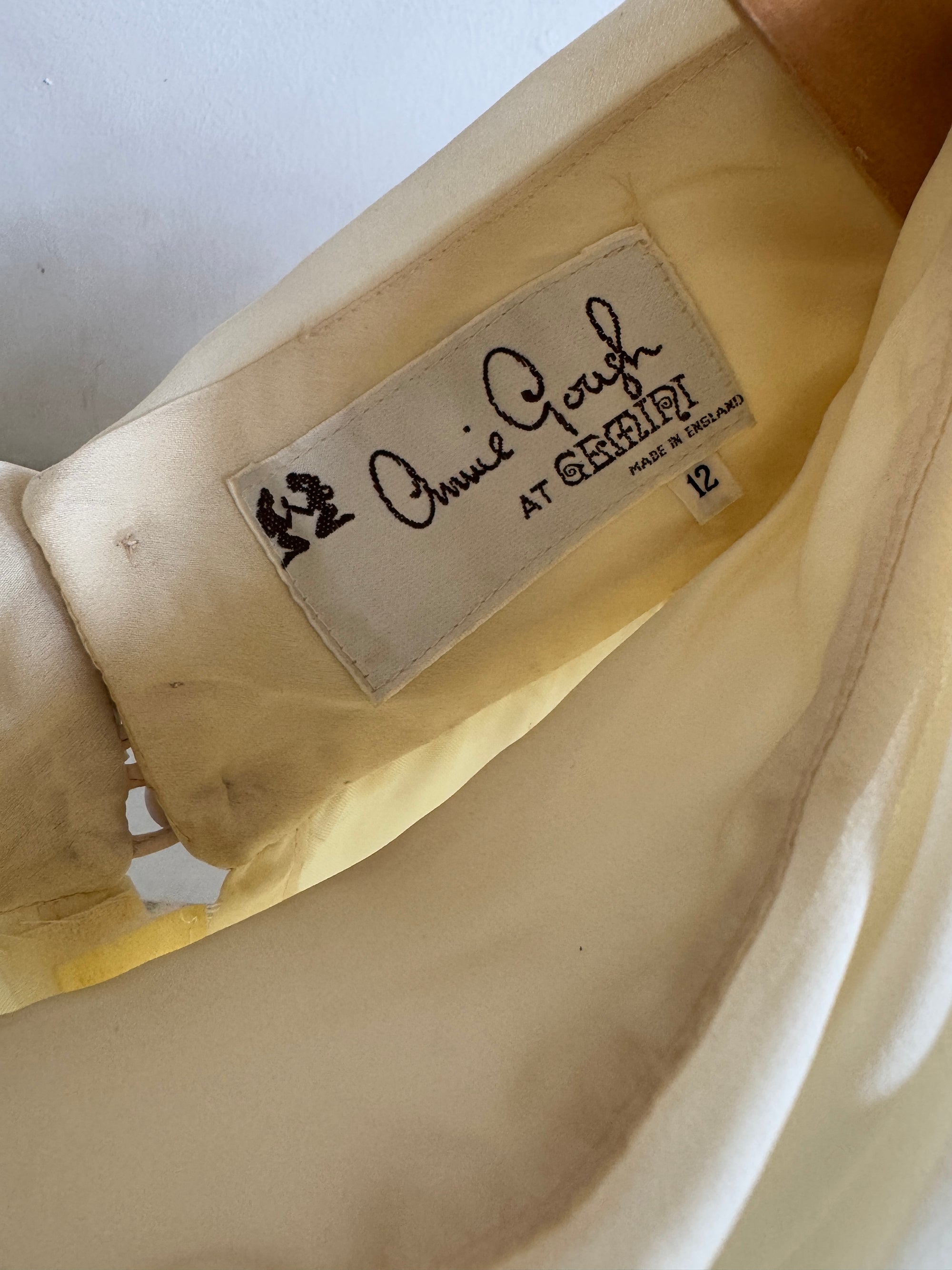 Vintage 60s Boat Neck Pussybow Wedding Dress