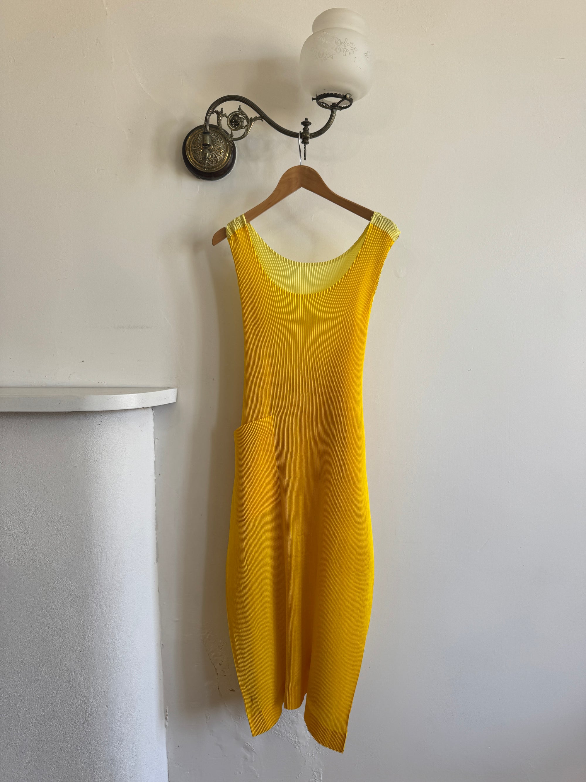 Vintage Issey Miyake IM Pleated Banana Apron Dress