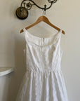 Vintage 90s Scoop Neck Floral Wedding Dress