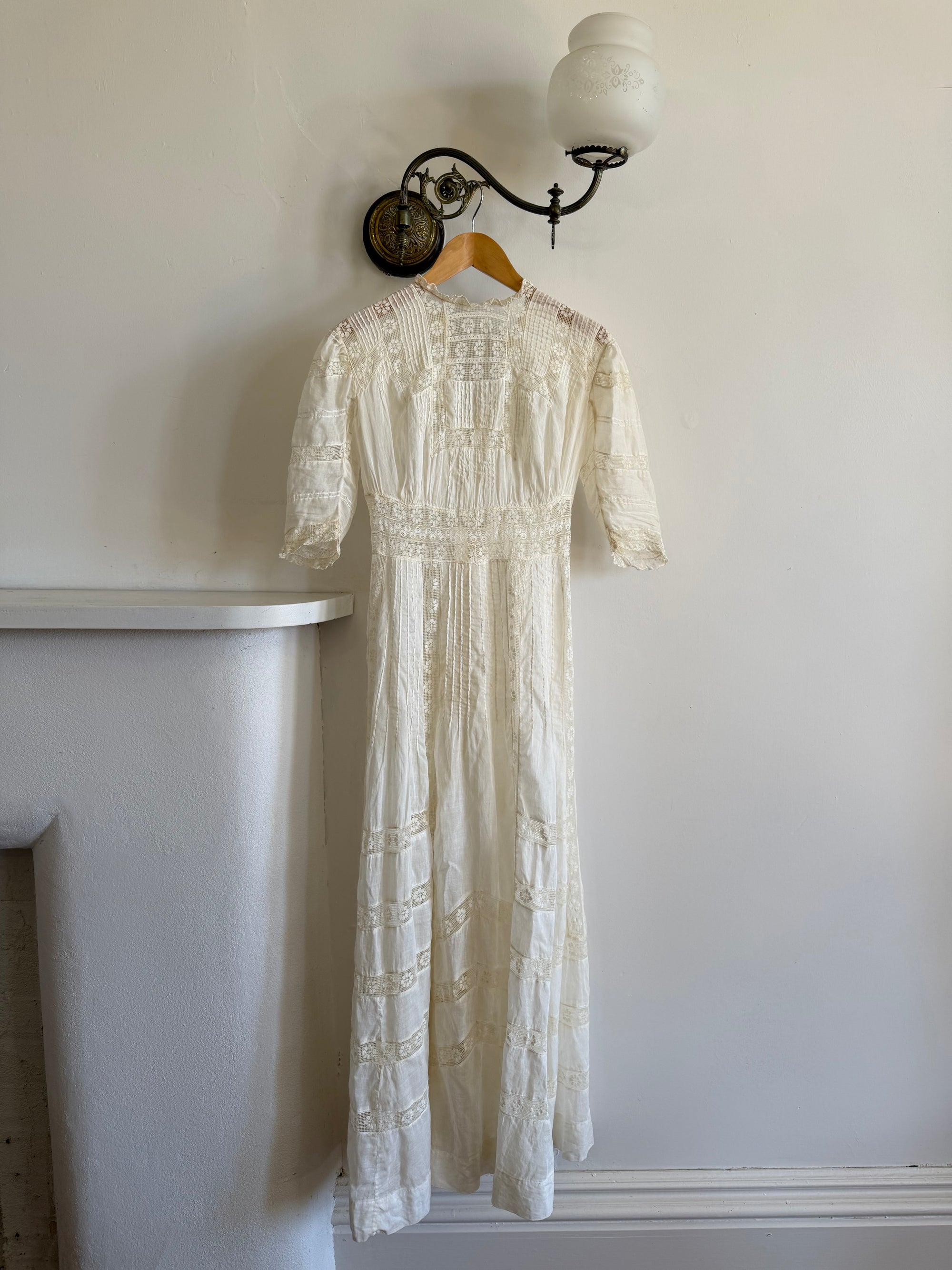 Edwardian Cotton Tea Wedding Dress