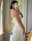 Vintage 90s Bridal Embellished Corset and Slip Skirt Set