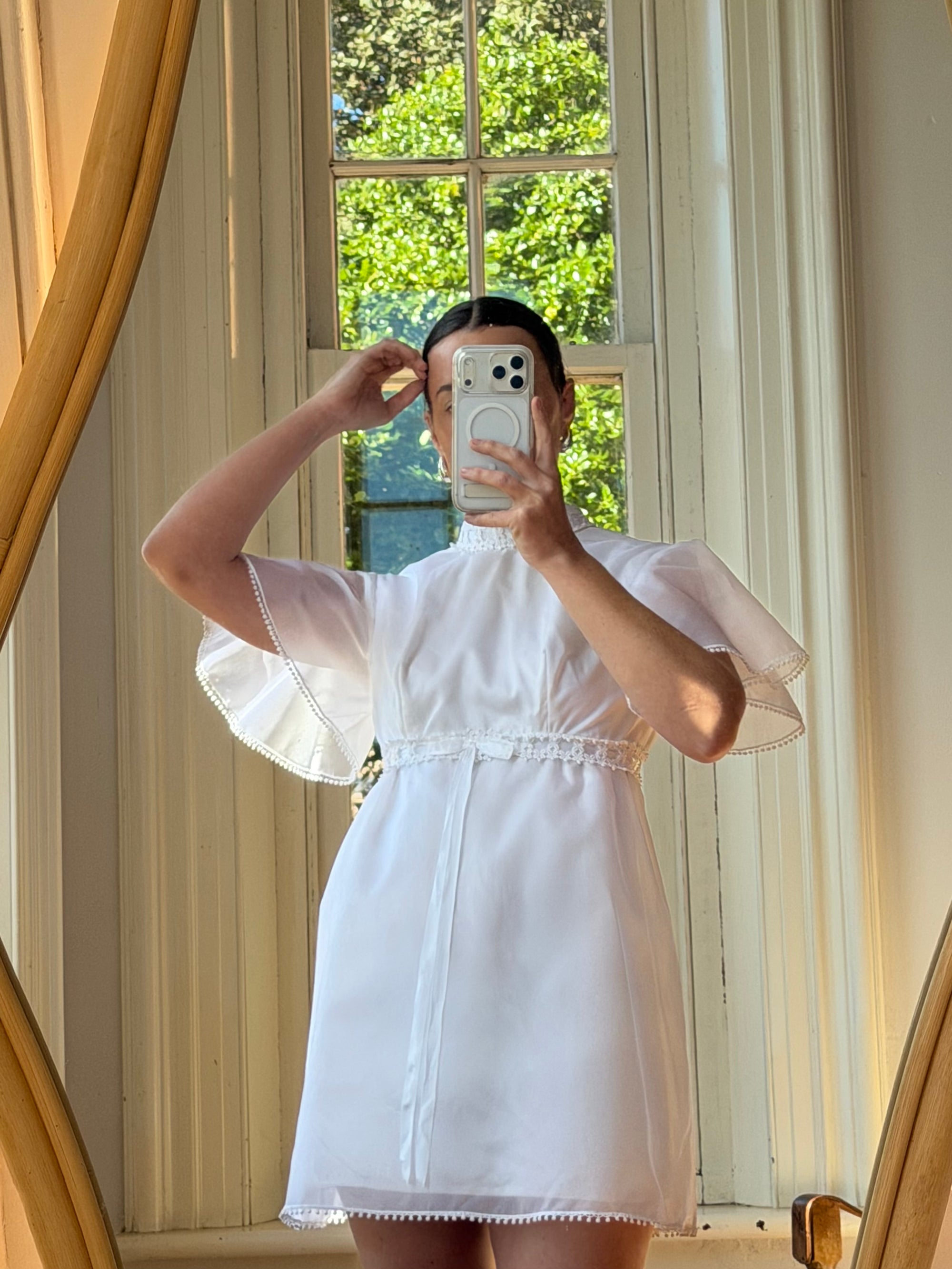 Vintage 60s Babydoll Micro Mod Bridal Mini