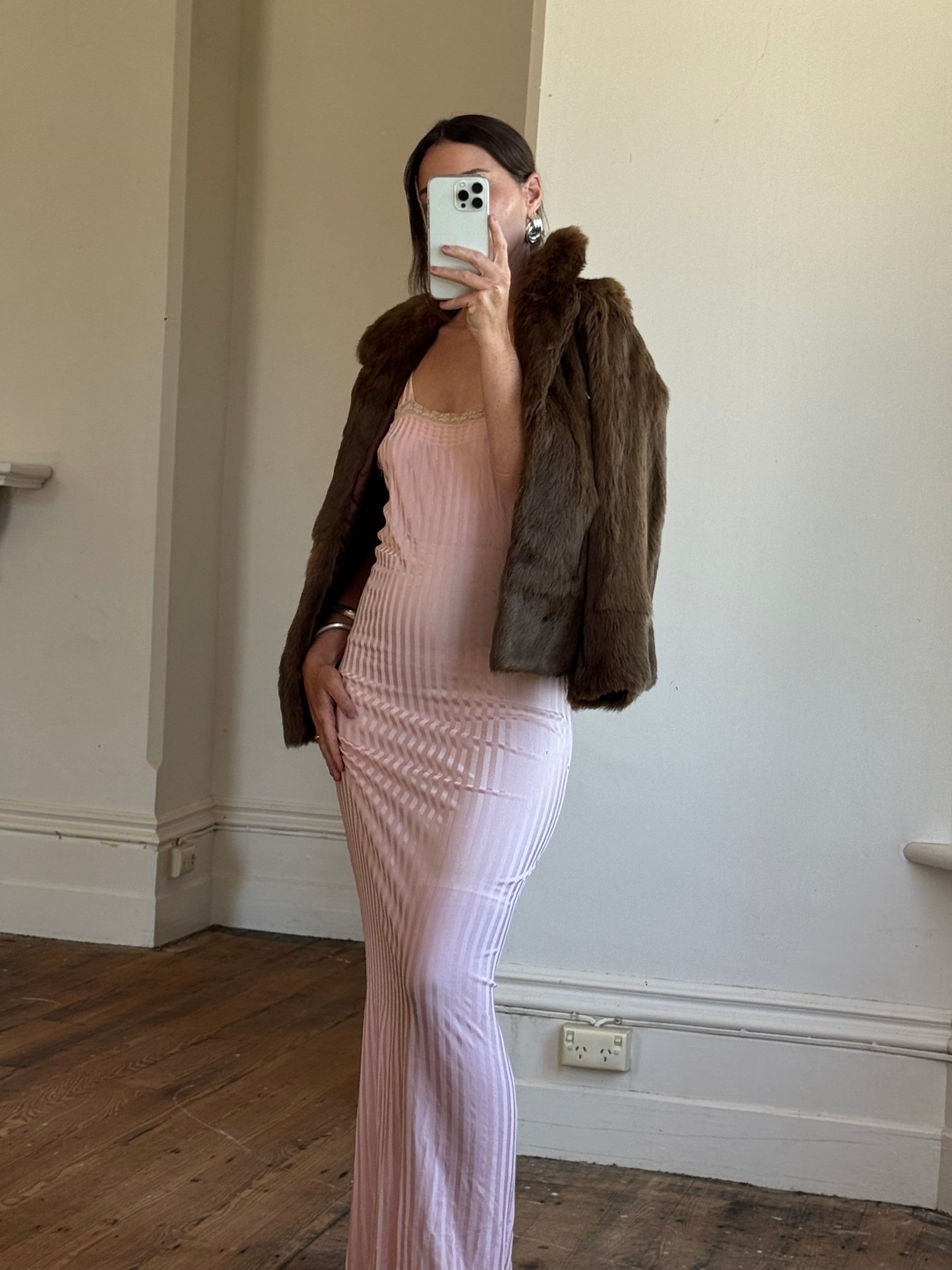 Vintage 70s Nougat Fur Jacket