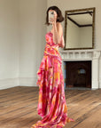 Vintage Y2K High Low Sunrise Ruffle Dress