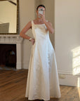 Vintage 90s Satin Rope Embroidered Slip Wedding Dress