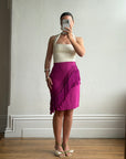 Vintage 80s Gianni Versace Couture Tassel Skirt Fuschia