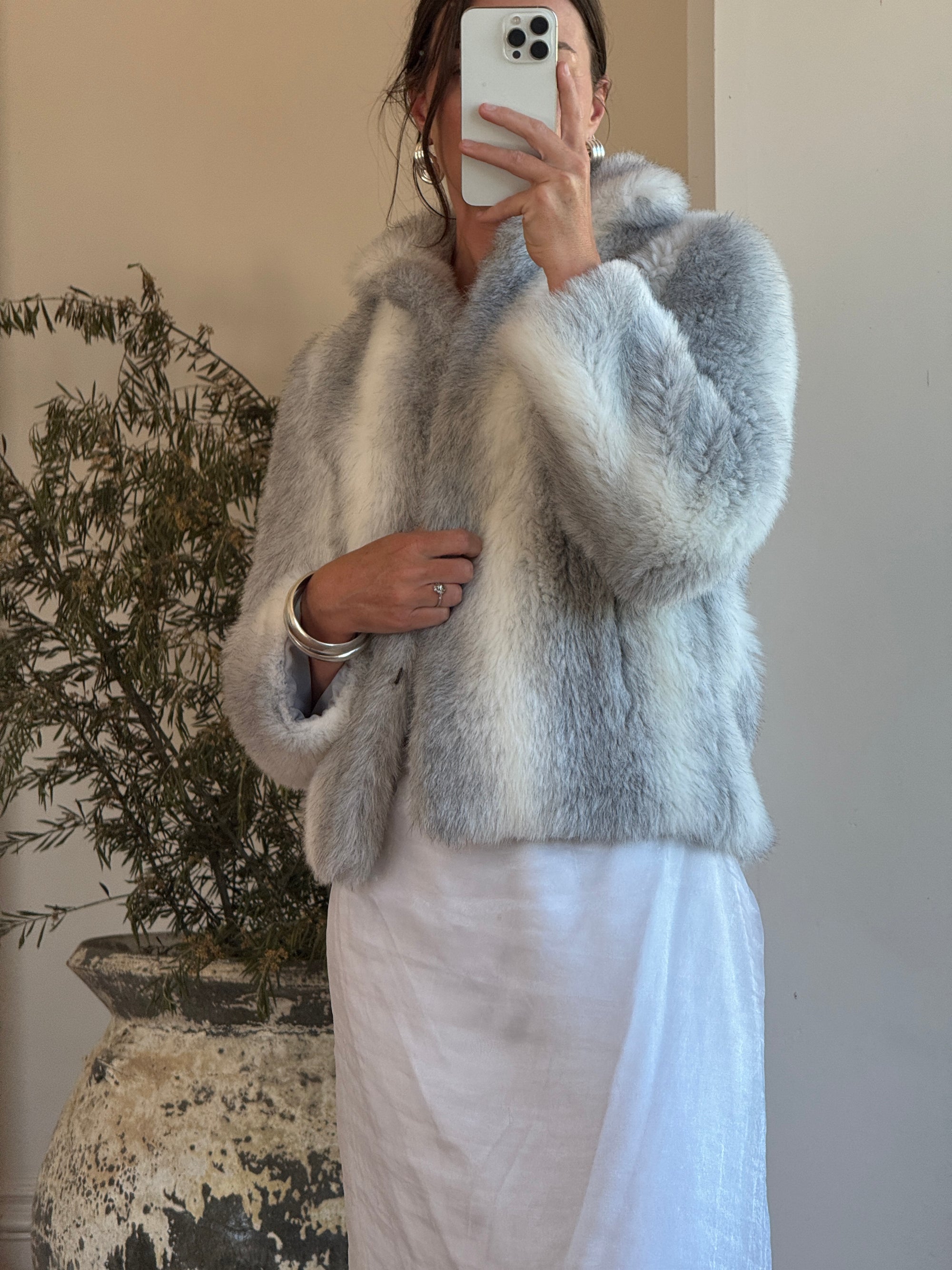 Vintage 60s Faux Fur Arctic Jacket