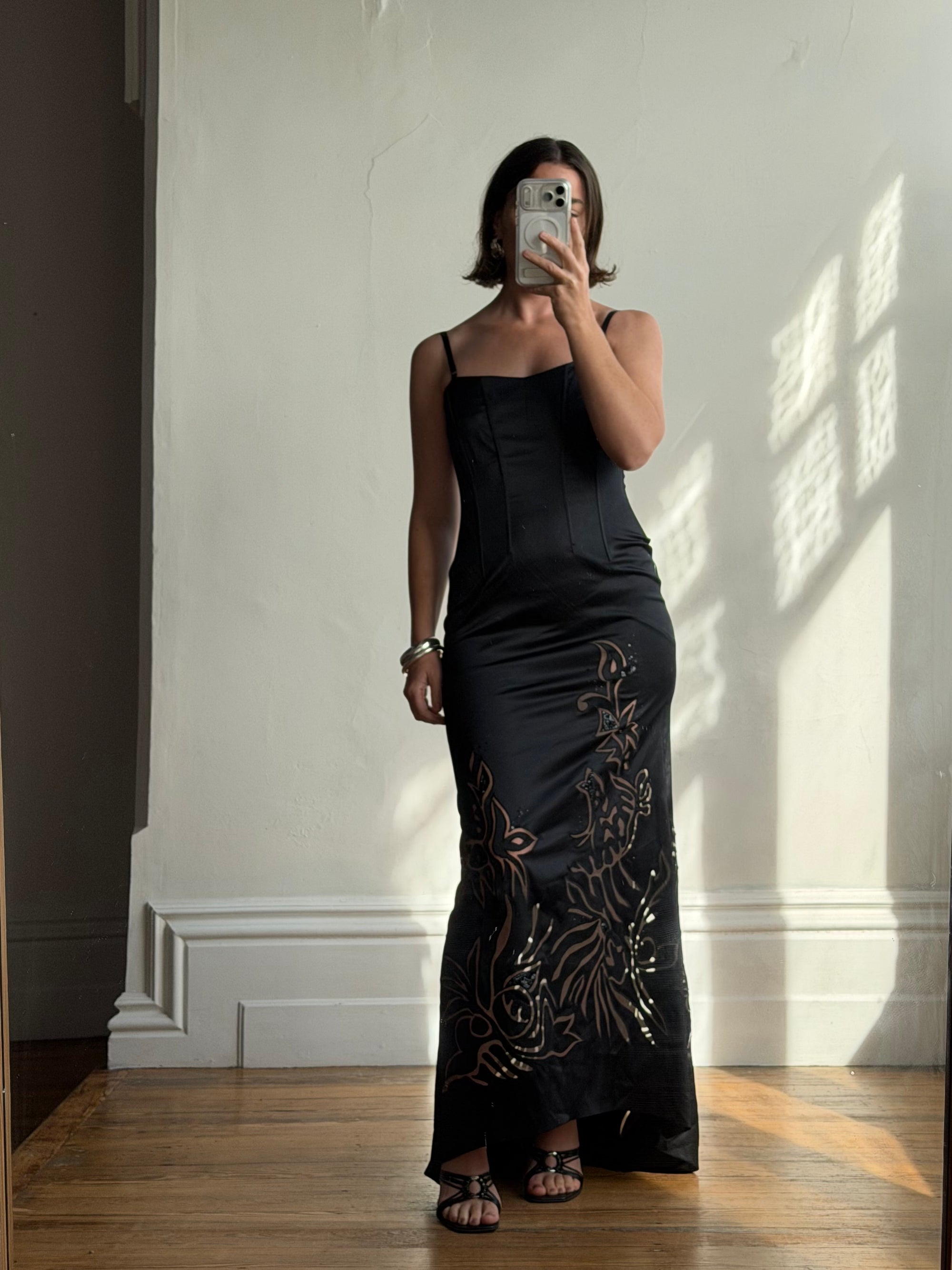 Vintage 90s Mandalay Tattoo Corset Dress Noir – Call Me The Breeze