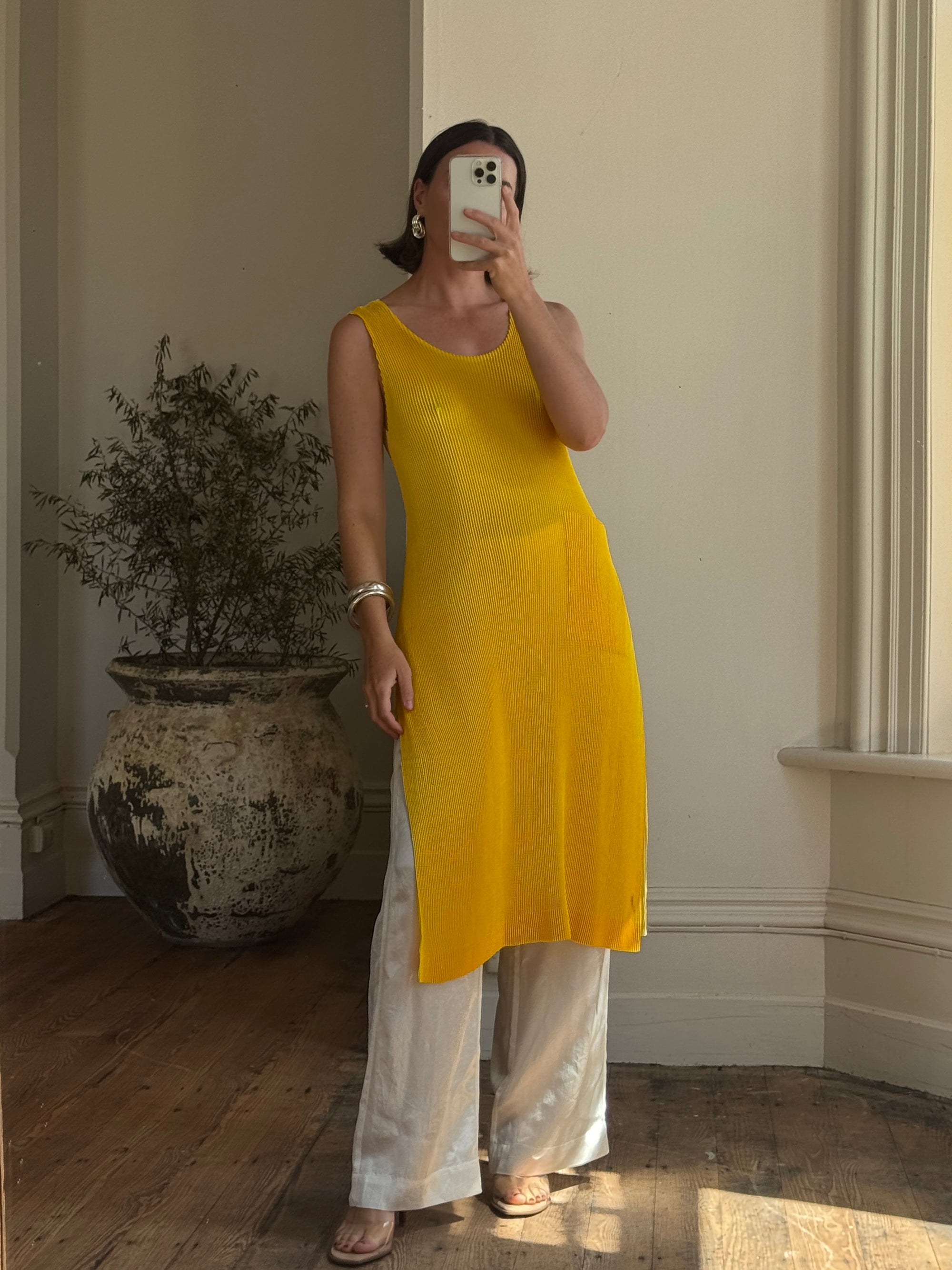 Vintage Issey Miyake IM Pleated Banana Apron Dress