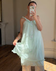 Vintage 60s Babydoll Shift Dress Mint