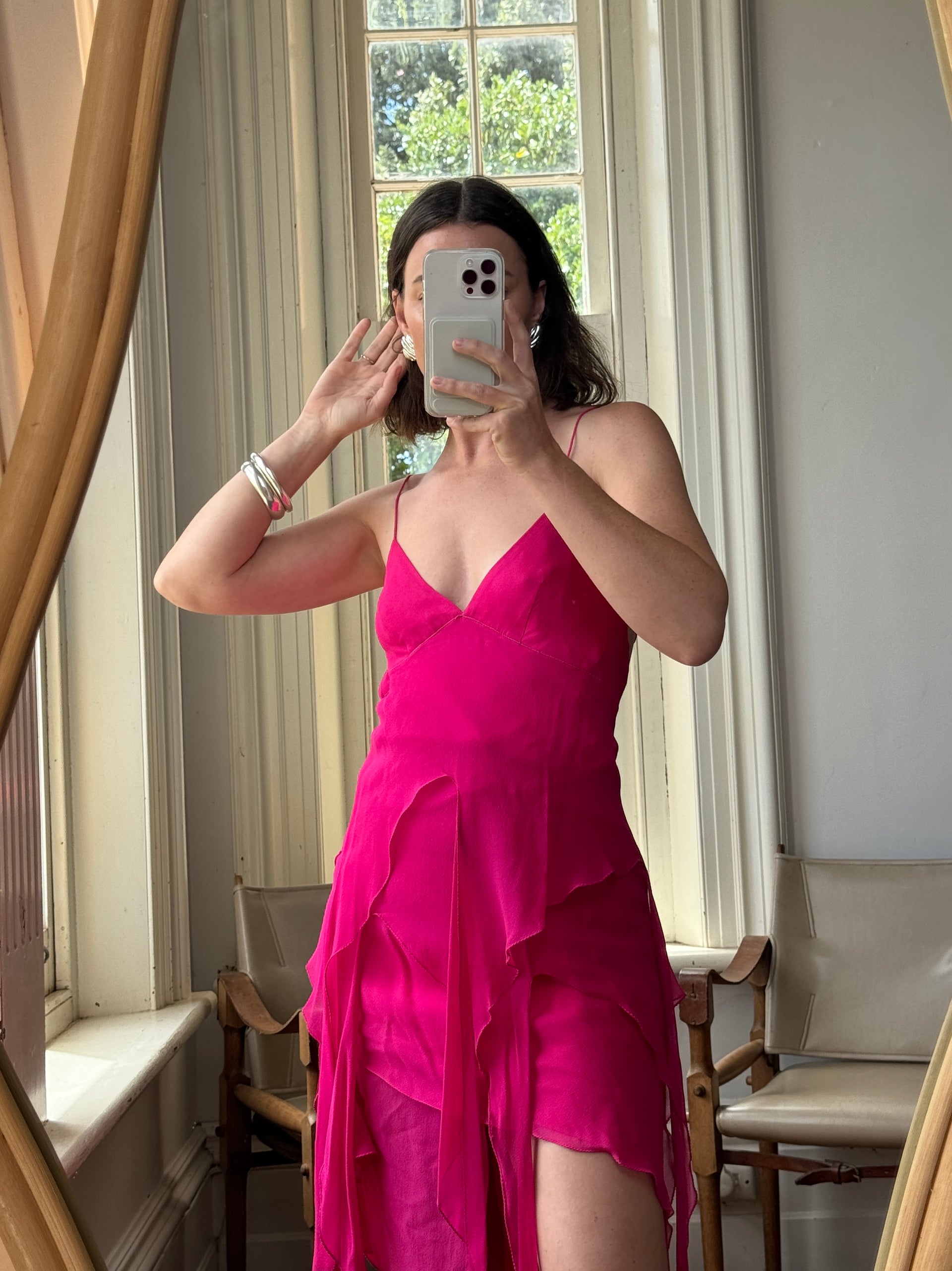 Vintage Y2K Pure Silk Fairy Dress Hot Pink – Call Me The Breeze