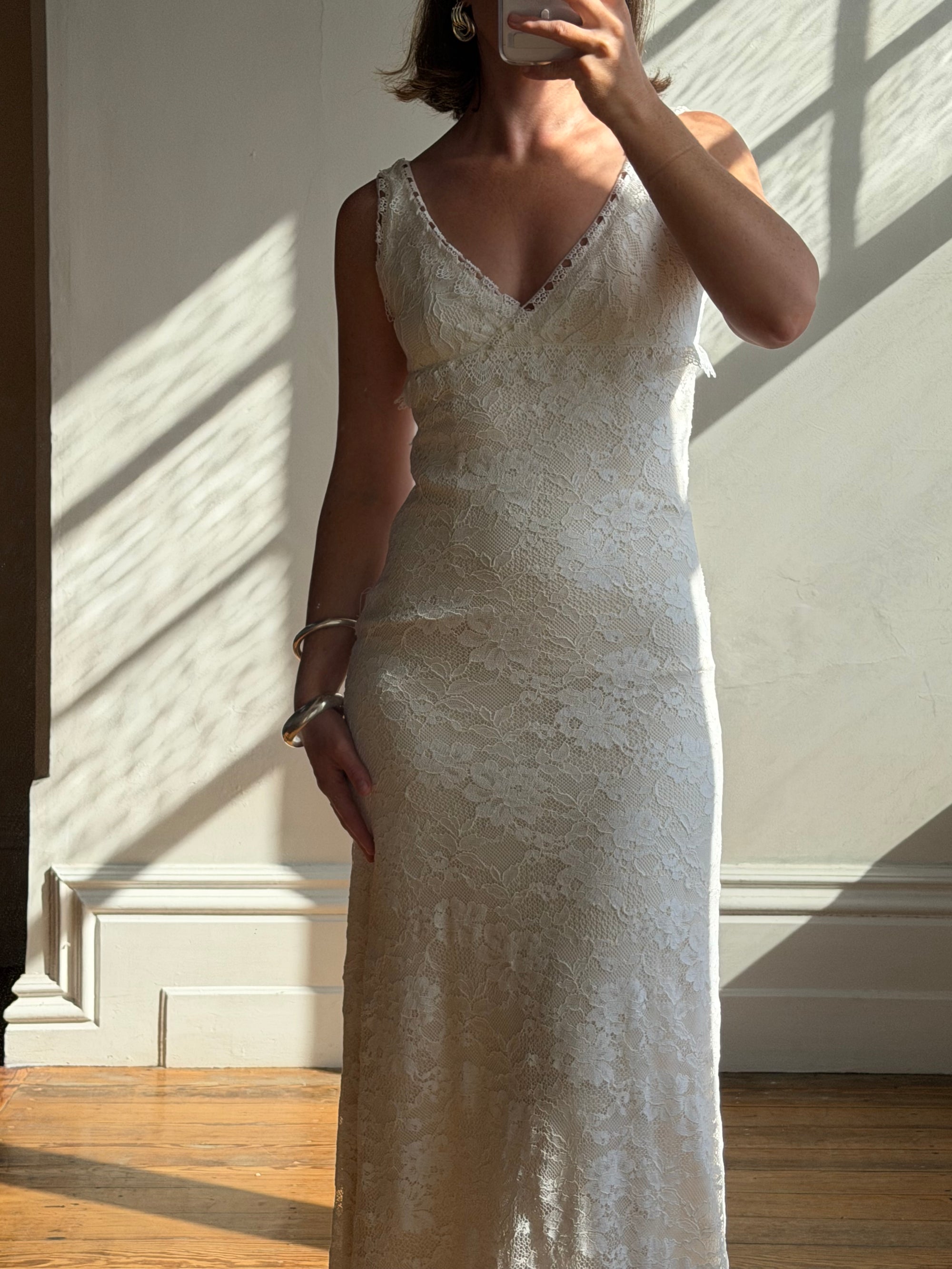 Vintage Y2K Collette Dinnigan Lace Wedding Dress