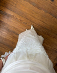 Vintage 90s Italian Organza Tie Top and Feather Skirt Bridal Set
