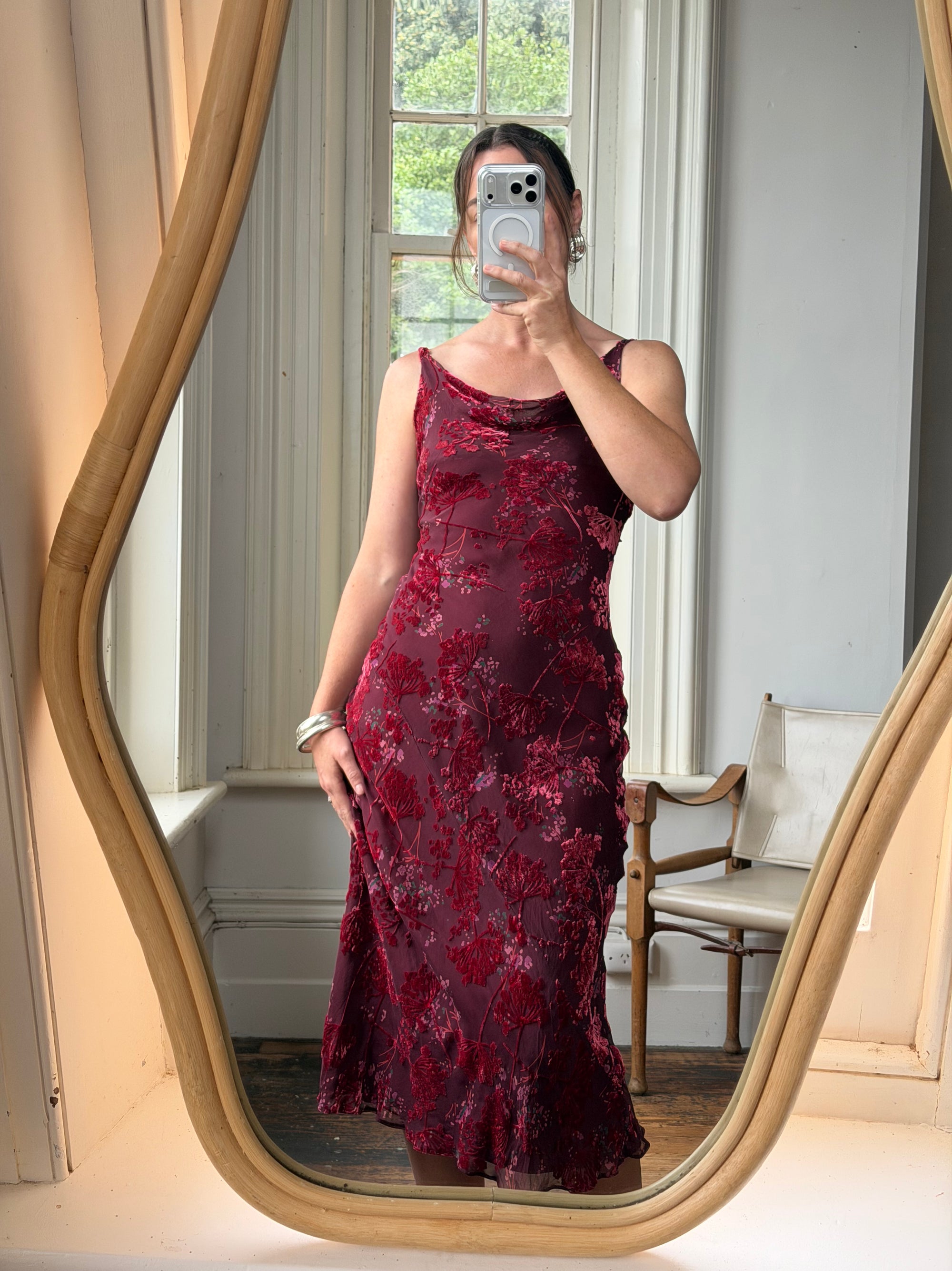 Vintage 90s Burnt Velvet Cowl Neck Dress Plum – Call Me The Breeze Vintage 90s Burnt Velvet Cowl Neck Dress Plum – Call Me The Breeze