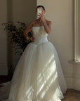 Vintage Y2K Vera Wang Princess Tulle Strapless Wedding Gown