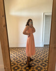 Vintage Peach Sheer Sundress