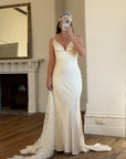 Vintage Y2K Pure Silk Bias Wedding Dress