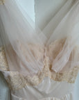 Vintage Pink Tulle and Lace Négligée Top