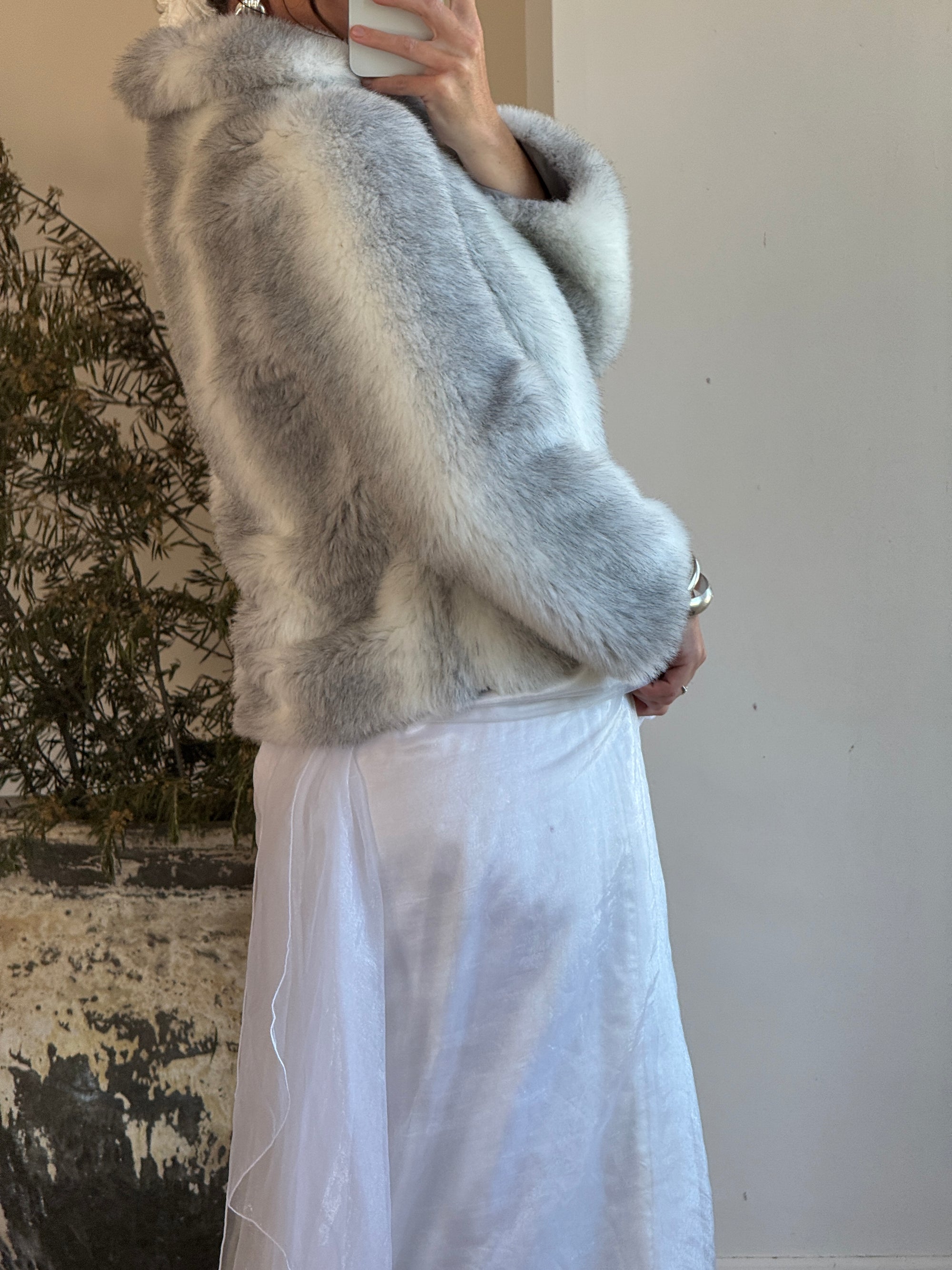 Vintage 60s Faux Fur Arctic Jacket