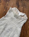 Vintage 90s Ribbon Crochet Embroidered Mini Dress