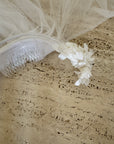 Vintage Cathedral Double Layer Veil with Headband and Flowers
