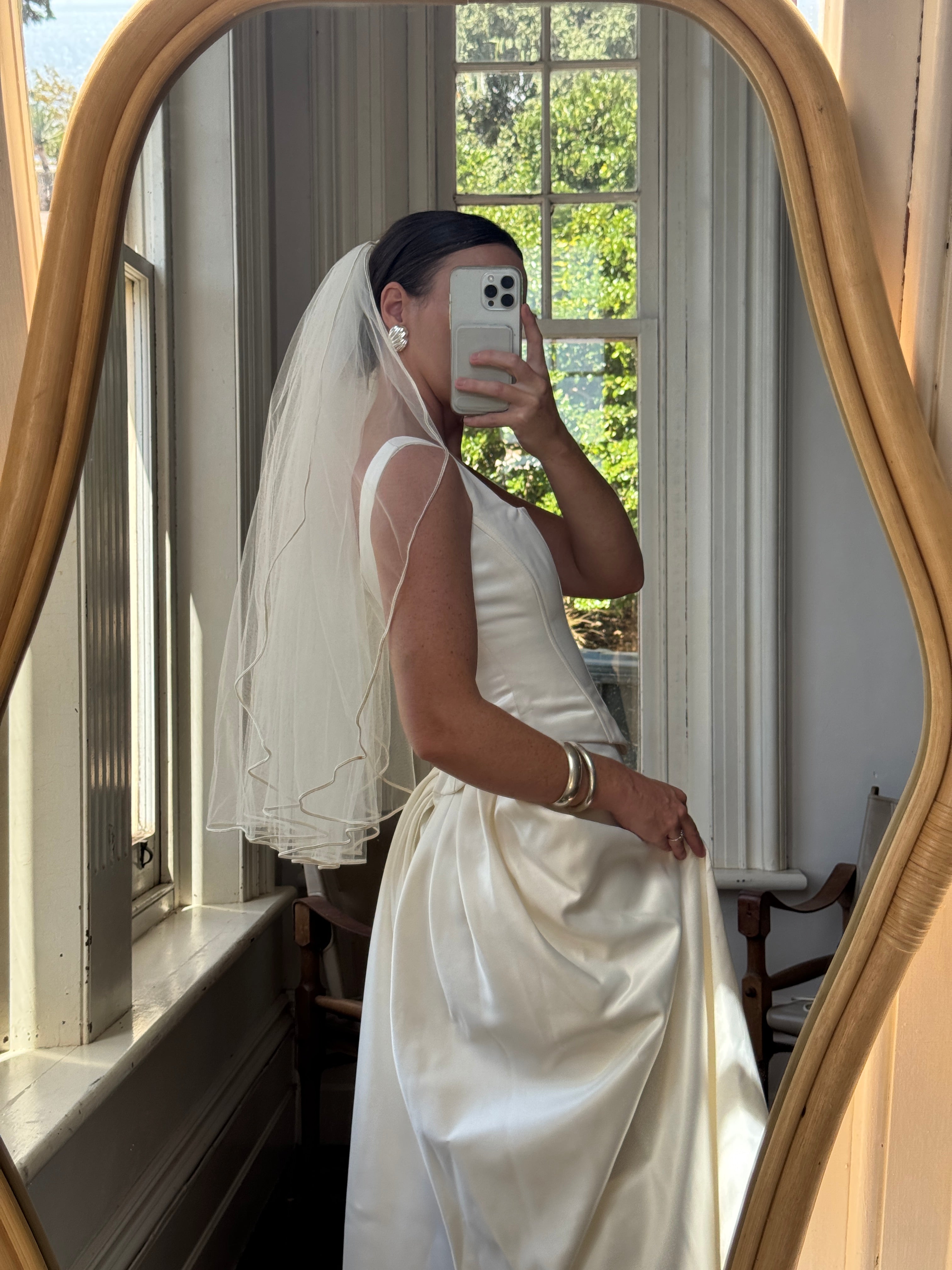 Vintage Simple Tulle Veiled Hair Piece