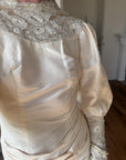 Vintage 60s Pure Silk Poet Wedding Dress
