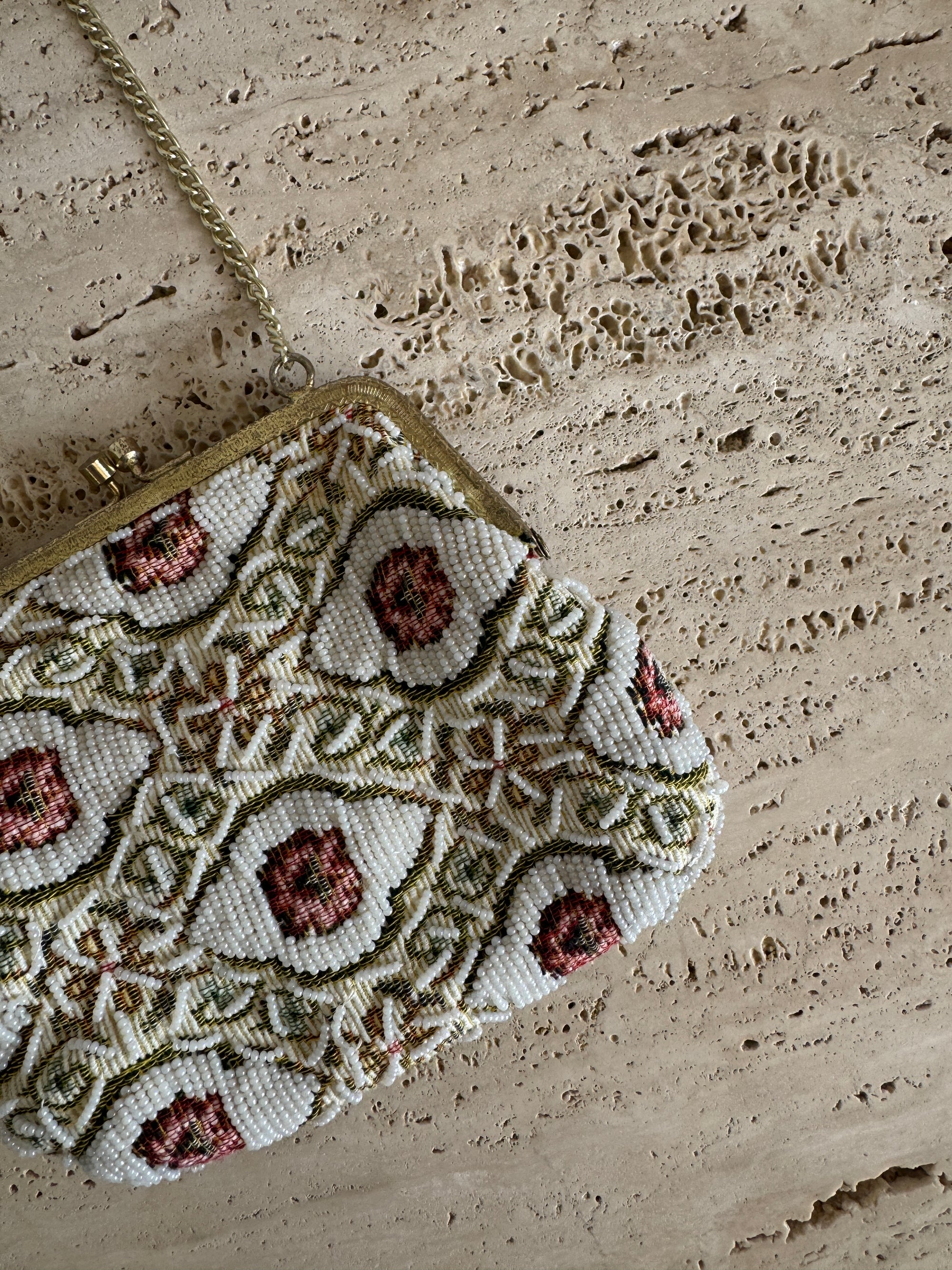 Vintage Beaded Tapestry Purse