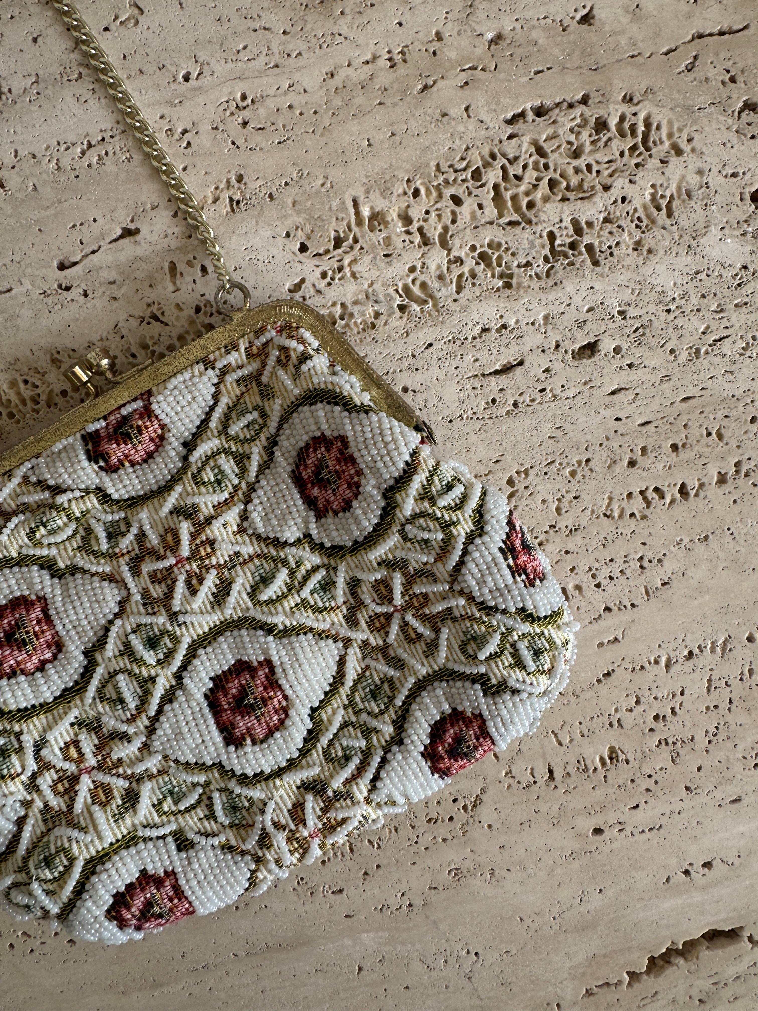 Vintage Beaded Tapestry Purse
