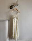 Vintage 40s Bias Cut Satin Bridal Slip Ivory