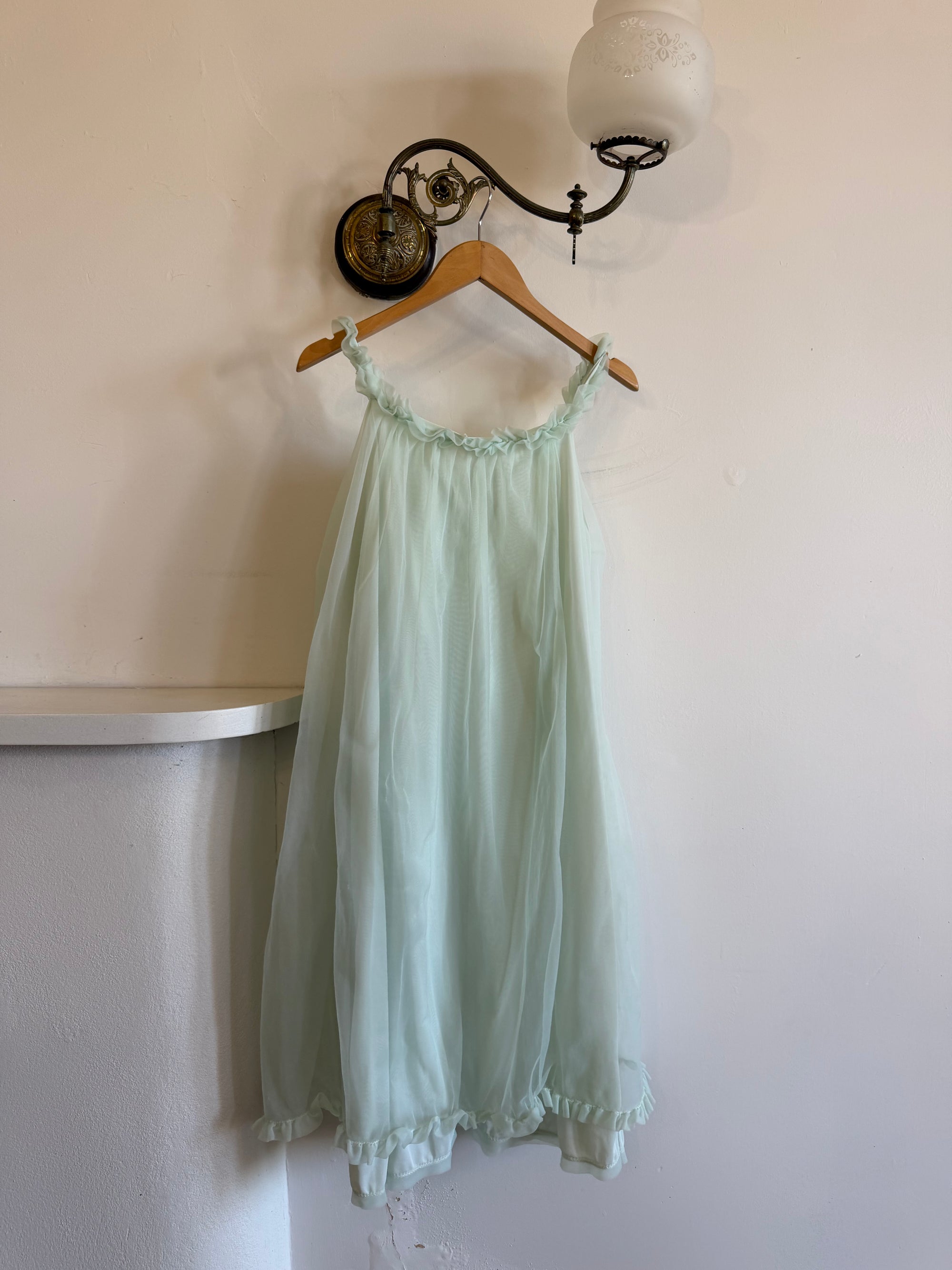 Vintage 60s Babydoll Shift Dress Mint