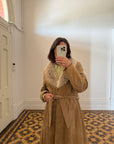 Vintage Faux Suede Penny Lane Coat Camel