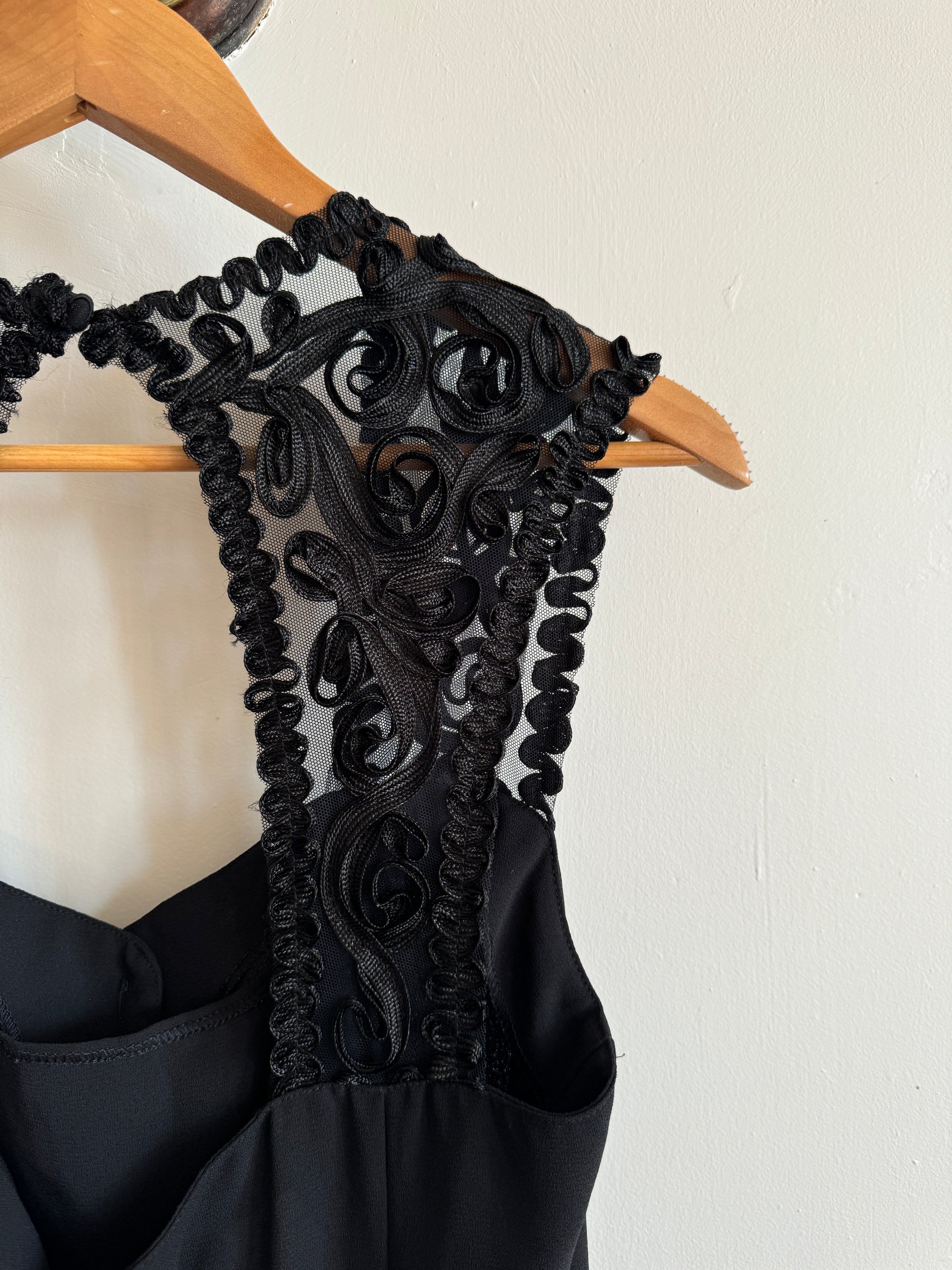 Vintage 90s Tailored Crepe Jumpsuit Black