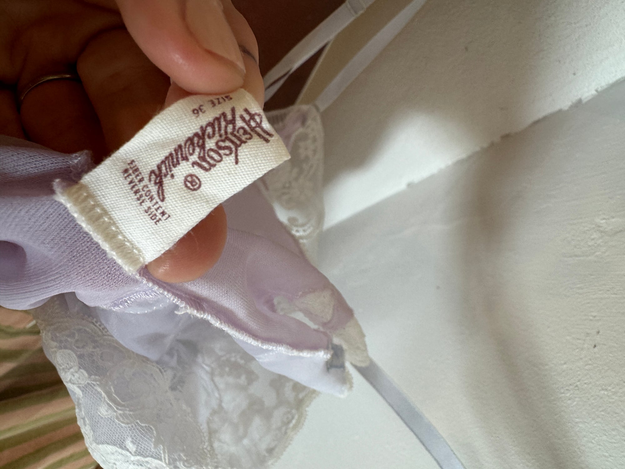Vintage Cloudy Lilac Lace Slip Dress