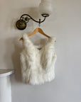 Vintage 80s Polar Faux Fur Tank Top