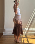 Vintage 90s Glitter Fairy Skirt Chocolate Pink