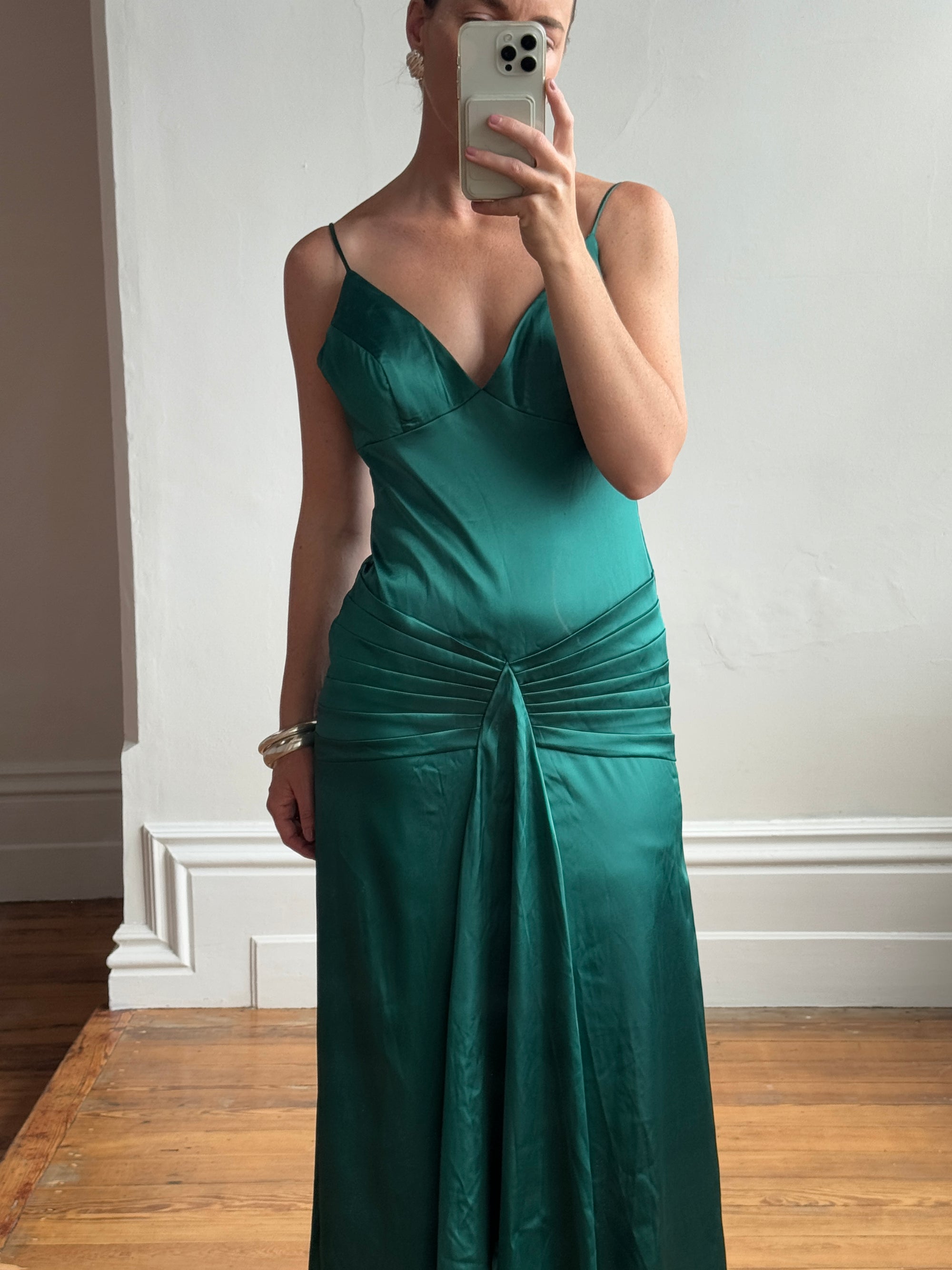 Vintage 90s Satin Drop Waist Evening Dress Teal Call Me The Breeze Vintage 90s Satin Drop Waist Evening Dress Teal Call Me The Breeze