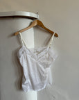 Vintage Crisp White Lace Cami