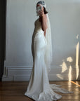 Vintage Y2K Pure Silk Bias Wedding Dress