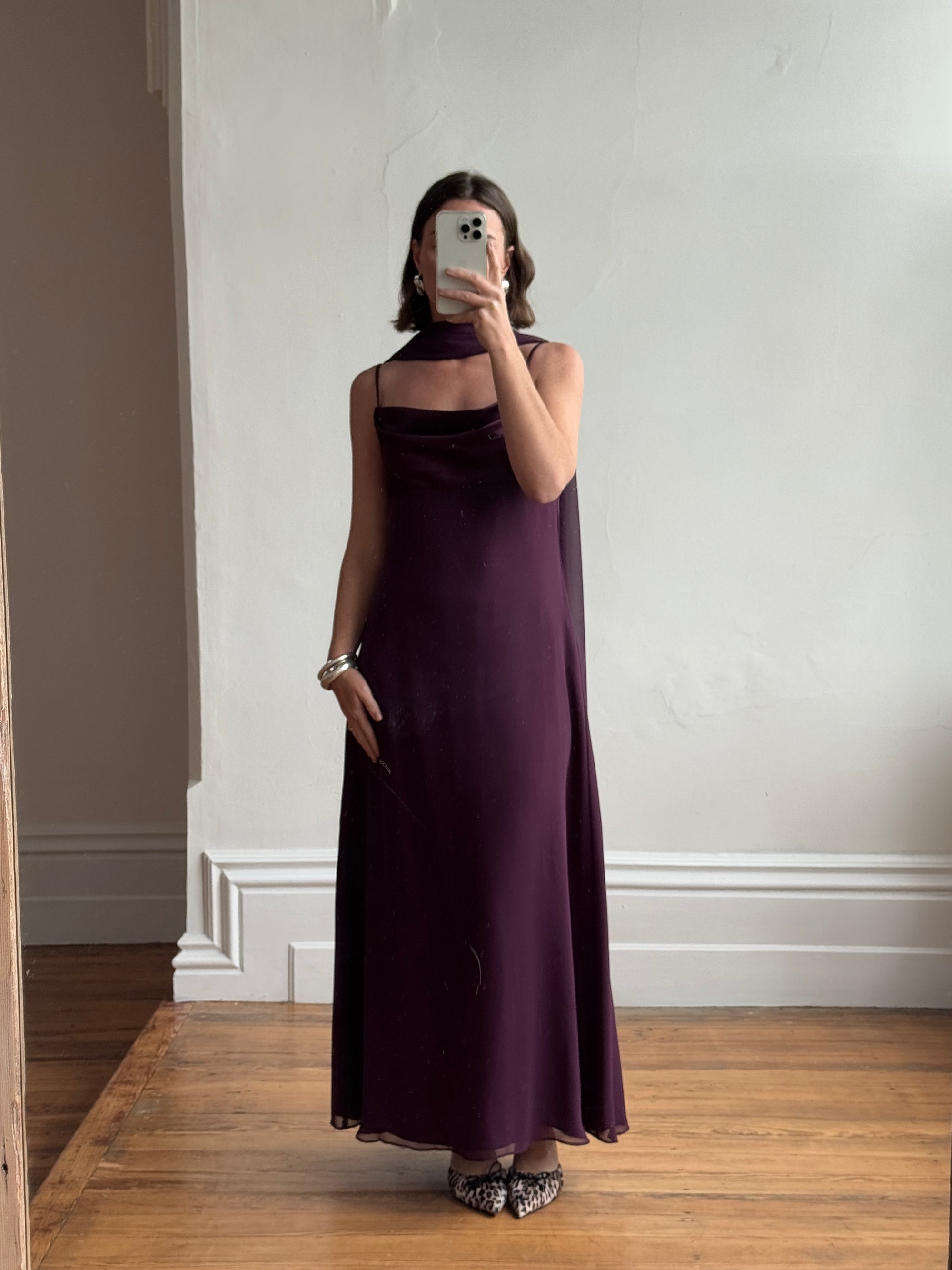 90s neck dress NITELINE Della Roufogali Heavy Sequined Cutout Neck 90s Cocktail Dress Size 6