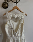 Vintage 80s Love Heart Brocade Shimmer Mini Dress
